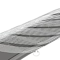 Modern Landscape Bridge With Curved Steel Structure Flowing Lines And Striped Deck