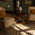 Classic Piano Room Interior With Grand Piano Chandelier And Statue