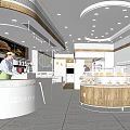 Nensee Bakery Interior Design With Round Pastry Display Case And Fresh Desserts Counter