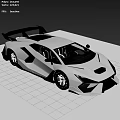 White Sports Car With Modern Aerodynamic Design Sharp Front Face Black Accents And Rear Spoiler