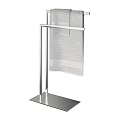Practical Stainless Steel Towel Rack With Hanging Towel For Daily Washing Use