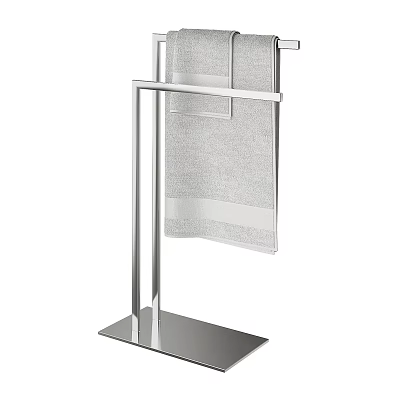 Practical Stainless Steel Towel Rack With Hanging Towel For Daily Washing Use 3d model