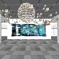Science and Technology Exhibition Hall Preface Hall Outstanding Figures Rubik's Cube Display 3d model
