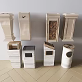 Public Trash Bins With Various Design Styles And Functional Features For Urban Areas