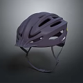 Dark Purple Sports Helmet With Multiple Vents And Adjustable Chin Straps