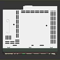 Industrial Electronic Equipment Featuring Silver Top Red Front Panel Heat Vents Display And Buttons