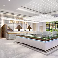 Modern Luxury Real Estate Sales Office With Property Sand Table And Elegant Reception Area