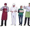 Modern Multiplayer Character Chef 3d model