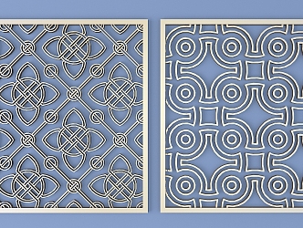 Metal Carved Border Pattern Background Pattern Traditional Carved 3d model