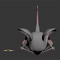 3D Game Movie Mouse Character With Large Ears Holding Sword And Blue Vest Green Pants