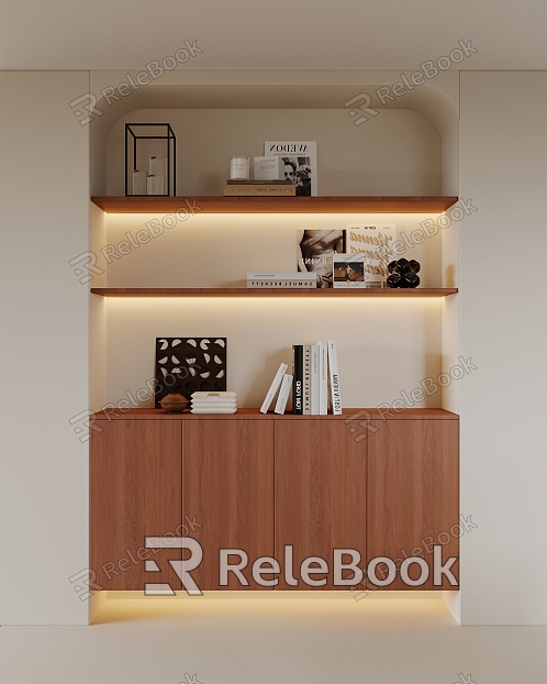 Modern Decorative Cabinet Book Ornaments model