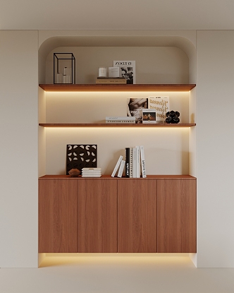 Modern Decorative Cabinet Book Ornaments 3d model