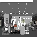 Stylish Fashion Clothing Store Interior With Mannequins Clothing Racks Displayed Bags And Decorative Elements