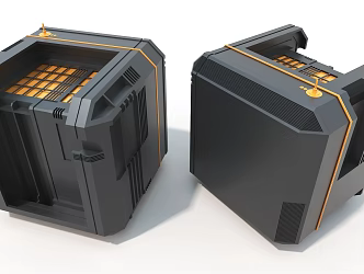 Rubik's Cube Industrial Host Hard Surface Machinery Cypunk Hard Surface High Tech Industrial Parts 3d model