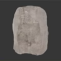 Weathered Light Gray Stone Slab With Rough Surface Irregular Texture Dark Spots 3d model