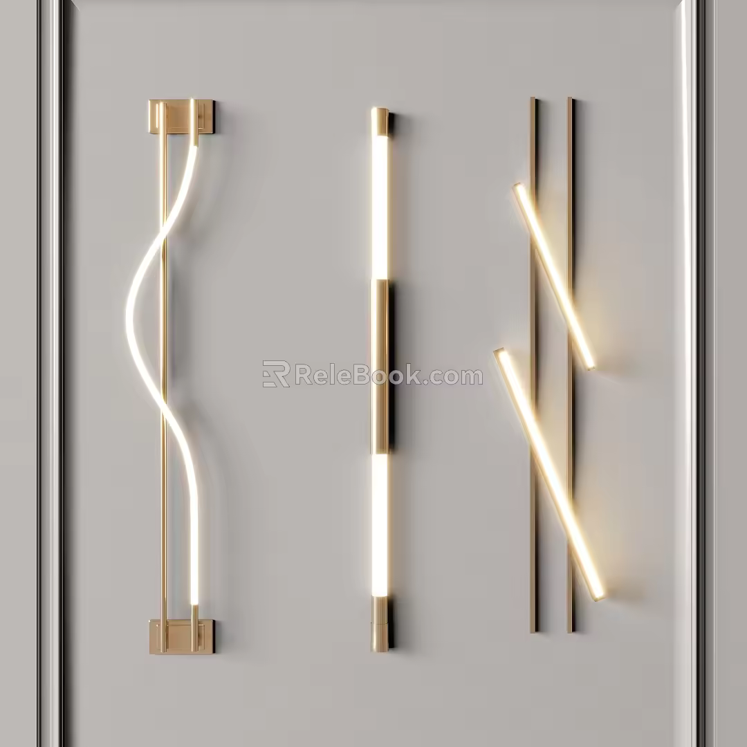 Simple wall lamp 3d model