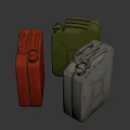 Industrial Equipment Metal Jerry Cans in Red Green White Storage Containers