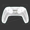 Ergonomic White And Black Wireless Game Controller With Responsive Buttons And LED Lights