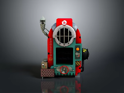 Household Red Green Medical Backpack With Mesh Window And Red Cross Symbol 3d model