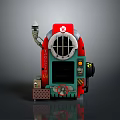 Household Red Green Medical Backpack With Mesh Window And Red Cross Symbol