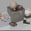 Striped Chevron Fabric Storage Baskets with Handles for Organizing Toys Clothes and Sports Balls