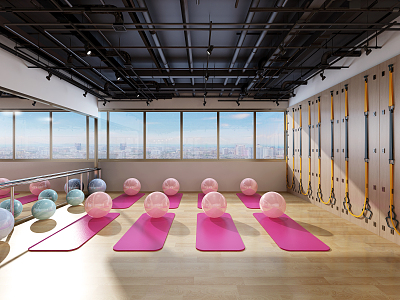 Modern Yoga Room model