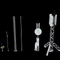 Industrial Equipment Collection Including Antennas Poles Meters And Tower Structures