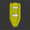 Modern Inflatable Water Boat With Black White Body And Orange Edge Open Design
