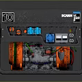 Scania Portable Power Generator With Black Orange Design Control Panel And Wheels