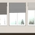 Roman curtain pull curtain sunshade shutter 3d model