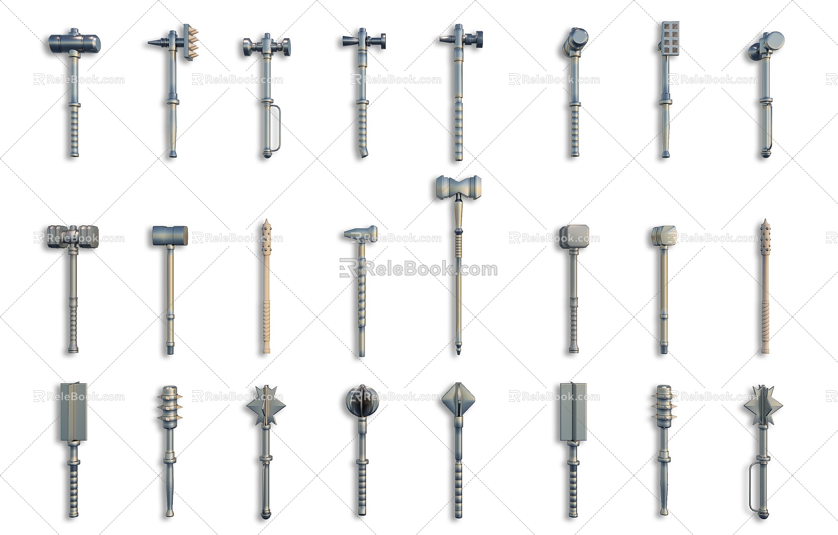 Modern mace cold weapon weapon weapon Thor's hammer weapon toy weapon weapon ancient weapon weapon weapon 3d model