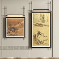 Traditional Chinese Landscape Painting Wall Art With Calligraphy And Ink Elements