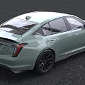 Sleek Modern Light Green Sedan Car With Sporty Black Wheels And Aerodynamic Design