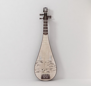 New Chinese Pipa Musical Instrument 3d model