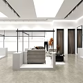 V.LA Fashion Store Interior With Mannequins Clothing Racks And Display Tables