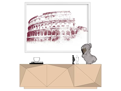 modern architectural painting decorative painting 3d model