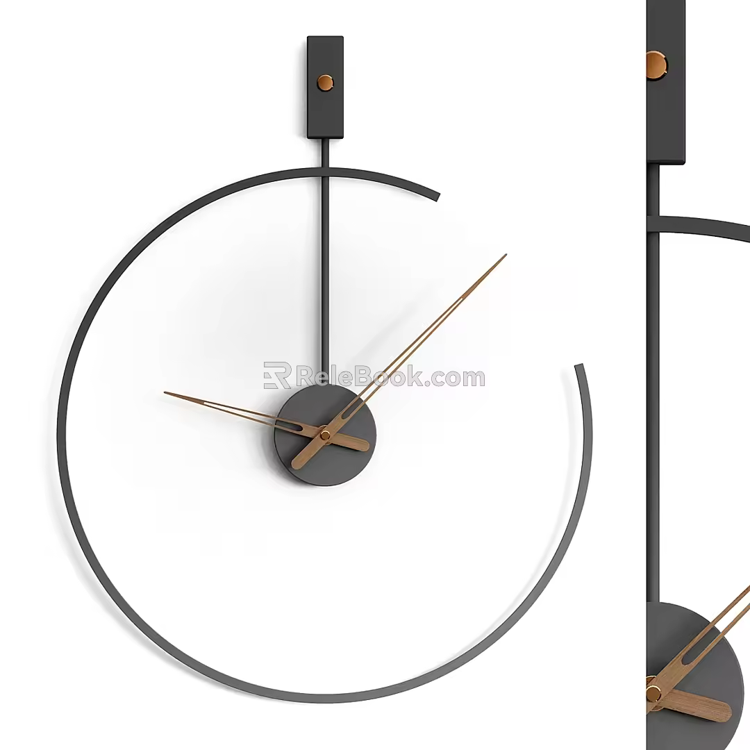 Minimalist creative wall clock 3d model