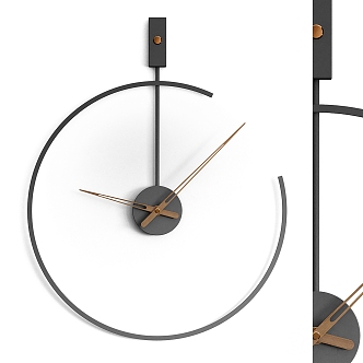 Minimalist creative wall clock 3d model