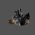 Hand Carved Natural Wooden Sculpture With Textured Surface And Irregular Shape