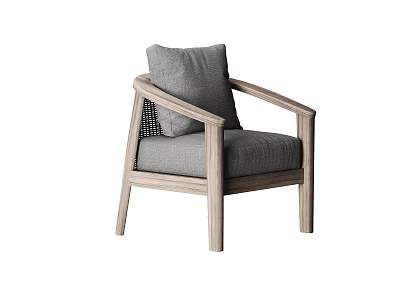 New Chinese Style Single Sofa Single Chair 3d model