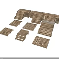 Wooden Steps And Platforms Set With Planks For Outdoor Garden Design