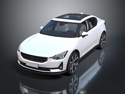 White Modern Car With Black Roof And Sleek Alloy Wheels Design 3d model