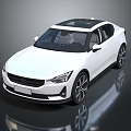 White Modern Car With Black Roof And Sleek Alloy Wheels Design