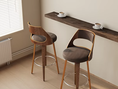 Modern Bar Chair Combination Bar Chair 3d model