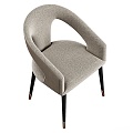 Modern Single Chair Dining Chair Leisure Chair Leather Chair Fabric Single Chair 3d model