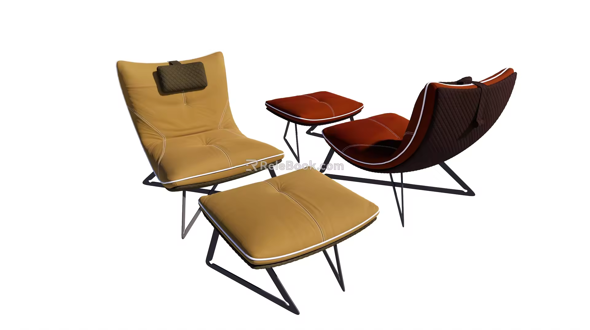 Modern recliner 3d model