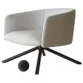 Modern Office Chair With Light Gray Upholstery And Black Five Star Metal Base