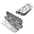 Durable Stainless Steel Door Hinges With Metal Plates And Mounting Screws