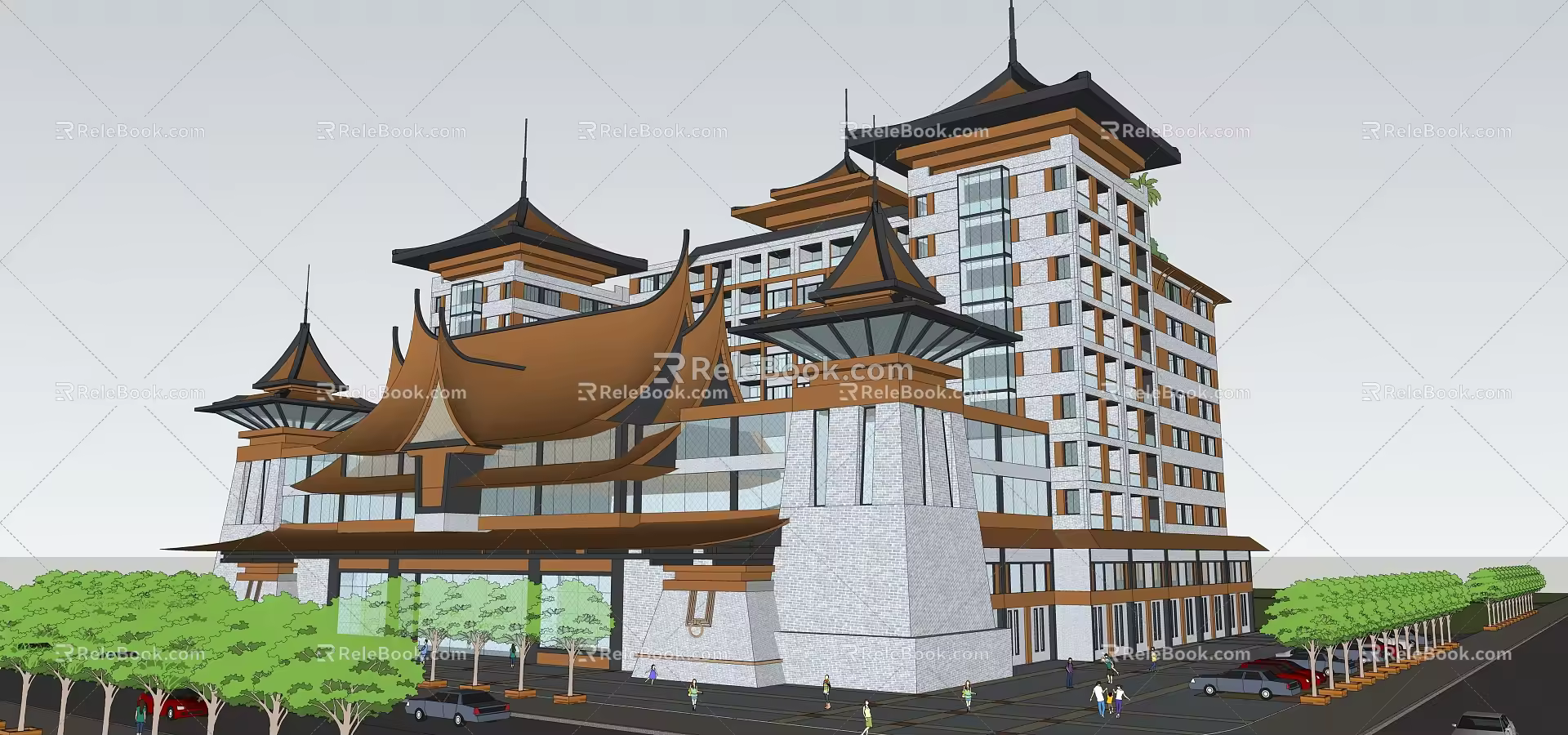 Southeast Asian Architecture 3d model