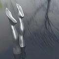 Smooth Legs With Dark Socks Tiptoes Upward Clear Visible Toes On Gray Background